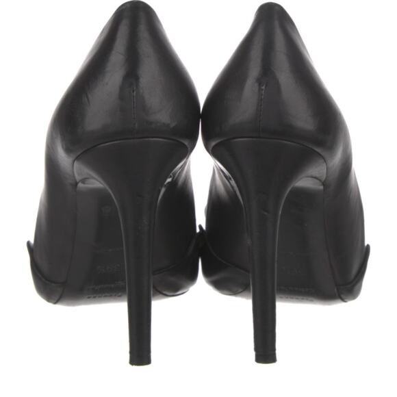 Proenza Schouler Cut Out Point Toe Black Leather Heels size 9.5 EU 39 1/2 - Picture 4 of 10